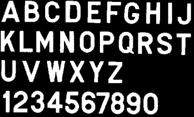 BERNARD ENGRAVING PS30WR LETTER WHITE 3IN STICK ON INRI